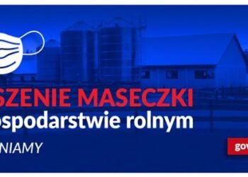 Noszenie maseczki ochronnej w gospodarstwie rolnym